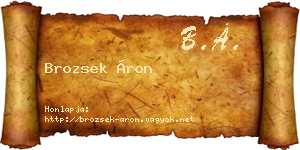 Brozsek Áron névjegykártya